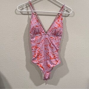 New Vero Moda pinkish purple and coral one piece swimsuit size xsmall